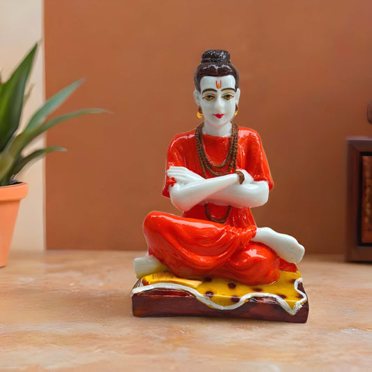 SHINDE EXPORTS lord shripad shrivallabh gurudatta murti bhagwan dattatreya swamy dattaguru ek mukhi datta marble idol for car