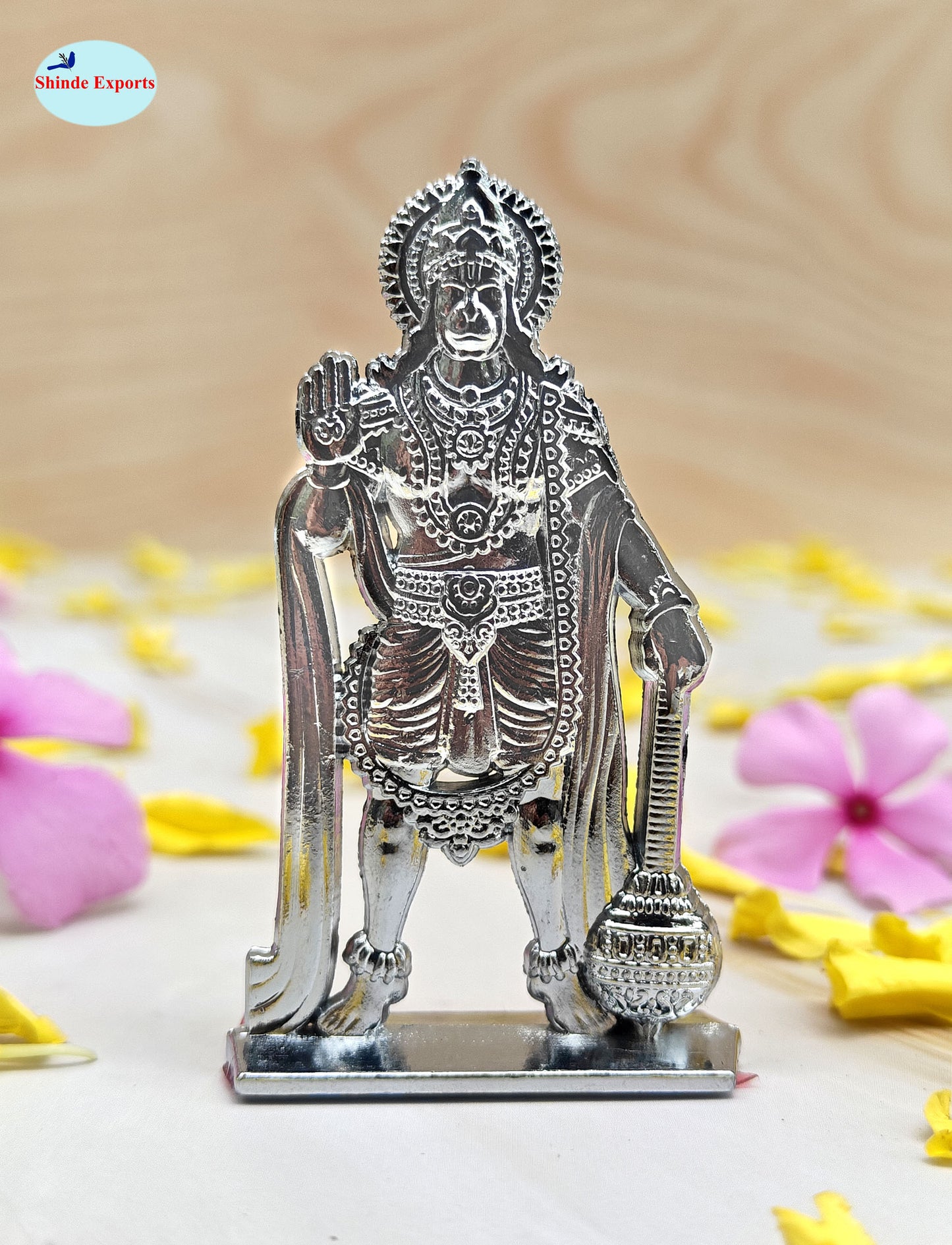 SHINDE EXPORTS small size metal lord hanuman idol statue for car dashboard home office desk pooja
