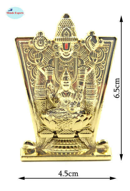 SHINDE EXPORTS balaji lakshmi small metal idol statue for car home office