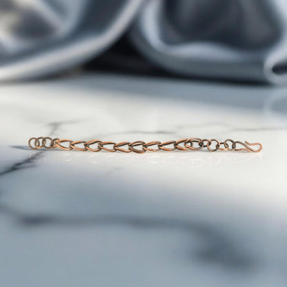 SHINDE EXPORTS Pure Copper Bracelet for Men & Women – Antique Finish Handmade Link Chain Bracelet, Adjustable 8.5 Inch Unisex Copper Jewelry, Made in India