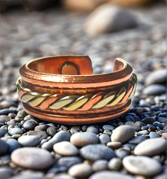 SHINDE EXPORTS Pure Copper magnetic ring for men and women 8mm