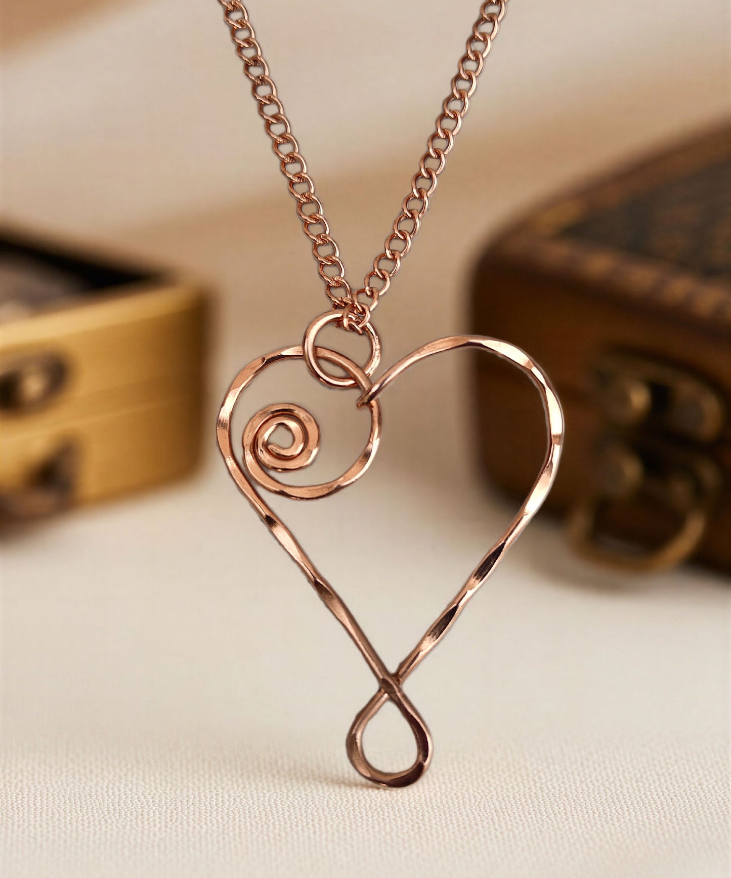 SHINDE EXPORTS 100% solid uncoated jewellery pure copper chain necklaces stylish choker for women with pendant