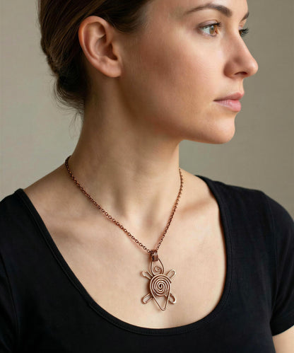 SHINDE EXPORTS 100% solid uncoated jewellery pure copper chain necklaces stylish choker for women with pendant
