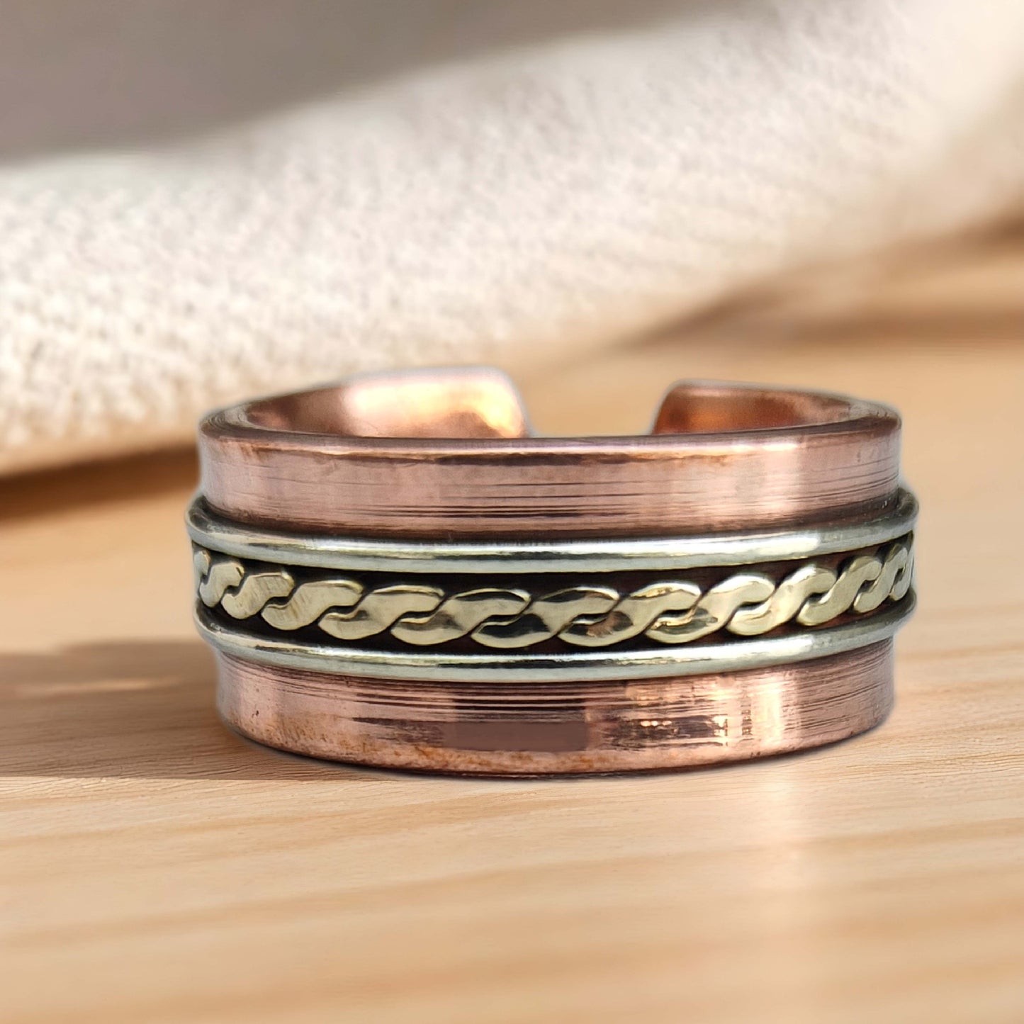 SHINDE EXPORTS Pure Copper magnetic ring for men and women 8mm
