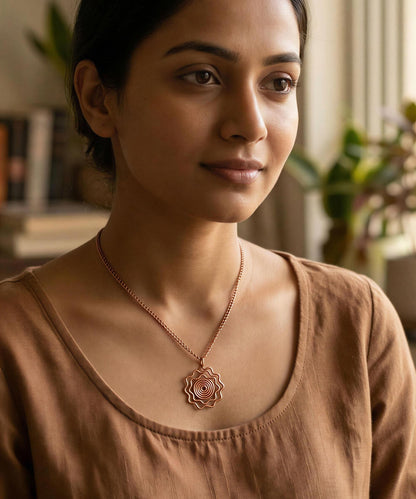 SHINDE EXPORTS 100% solid uncoated jewellery pure copper chain necklaces stylish choker for women with pendant