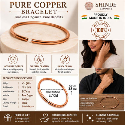 SHINDE EXPORTS pure copper kada bracelets for men and women