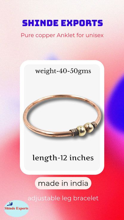 SHINDE EXPORTS copper leg kada for men/copper leg kada/leg kada