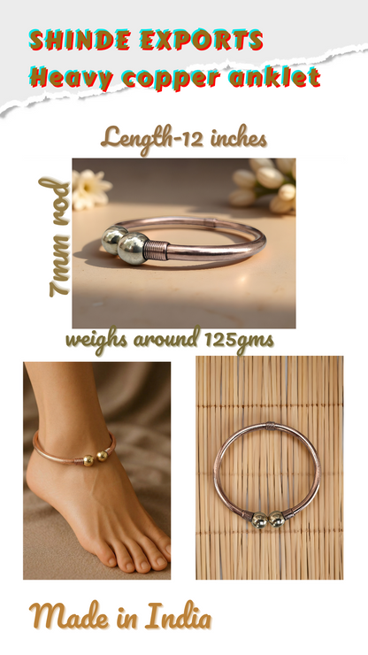 SHINDE EXPORTS copper leg kada for men/copper leg kada/leg kada