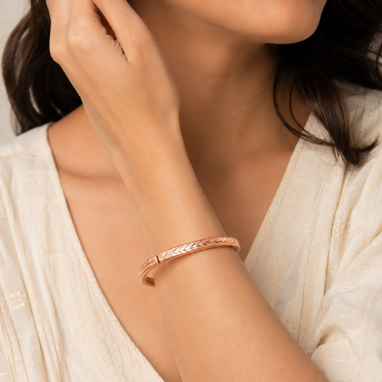 shinde exports heavy pure copper bracelet cuff kada bangle for women men