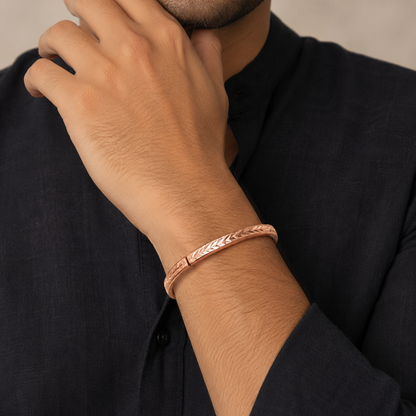 shinde exports heavy pure copper bracelet cuff kada bangle for women men
