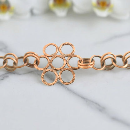 SHINDE EXPORTS Pure Copper Bracelet for Men & Women – Antique Finish Handmade Link Chain Bracelet, Adjustable 8.5 Inch Unisex Copper Jewelry, Made in India