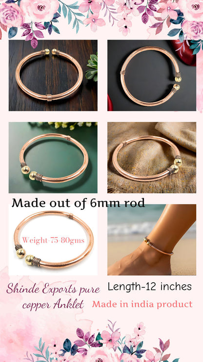 SHINDE EXPORTS copper leg kada for men/copper leg kada/leg kada