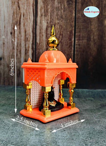 SHINDE EXPORTS Ganesha and Adiyogi Temple for car Dashboard Stand 6 inches