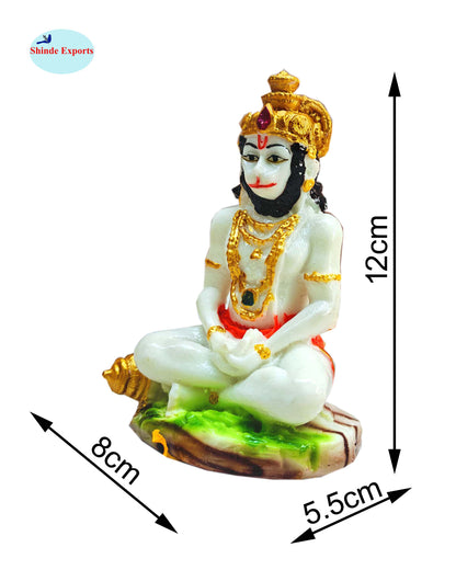 SHINDE EXPORTS Small Size Marble Hanuman Idol murti for car Dashboard Home puja