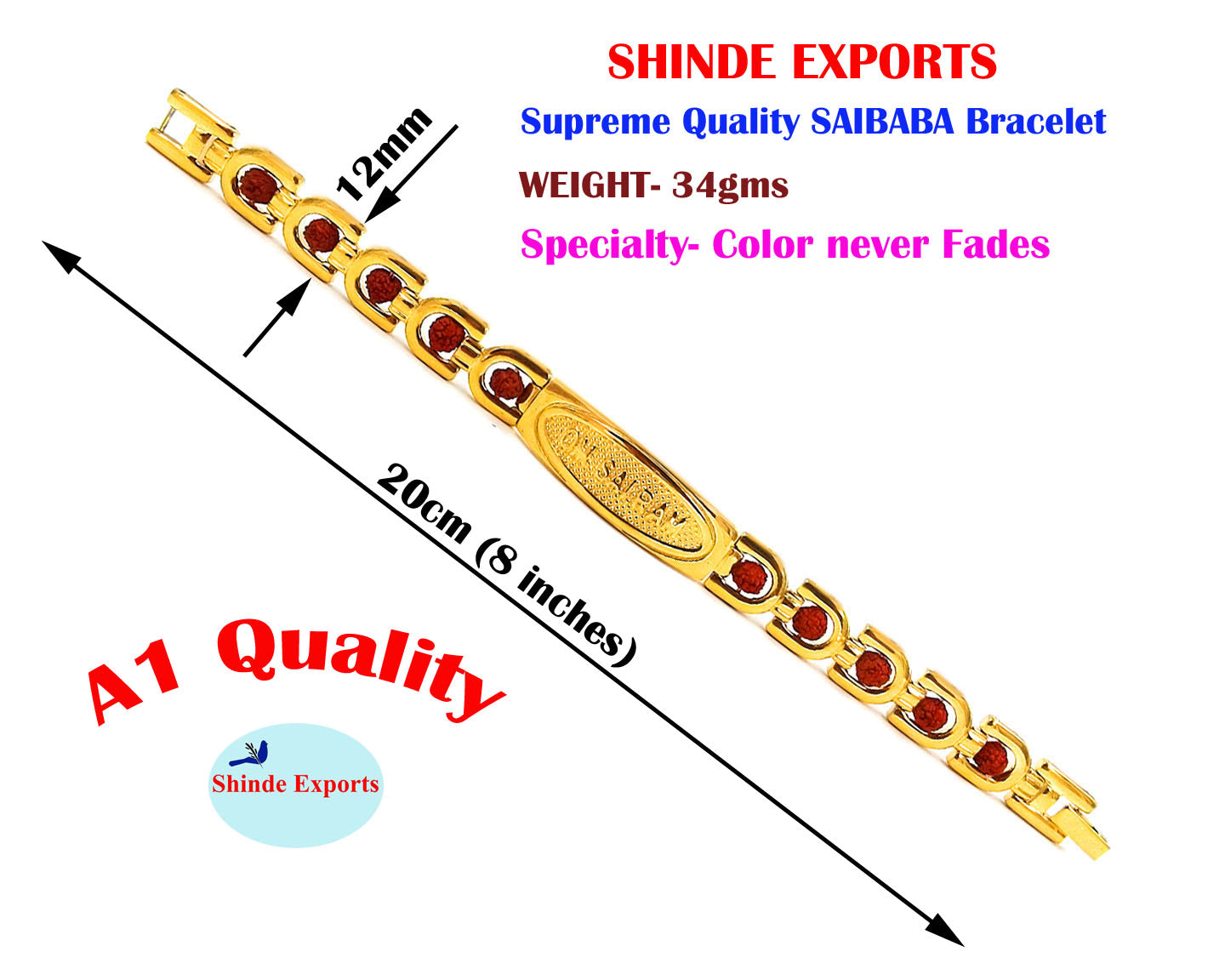 SHINDE EXPORTS shirdi saibaba hand bracelet for men and women
