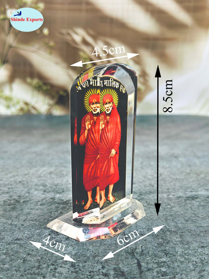SHINDE EXPORTS shirdi Sai Baba car Dashboard Idol Cum Desk Stand 3.5 inches