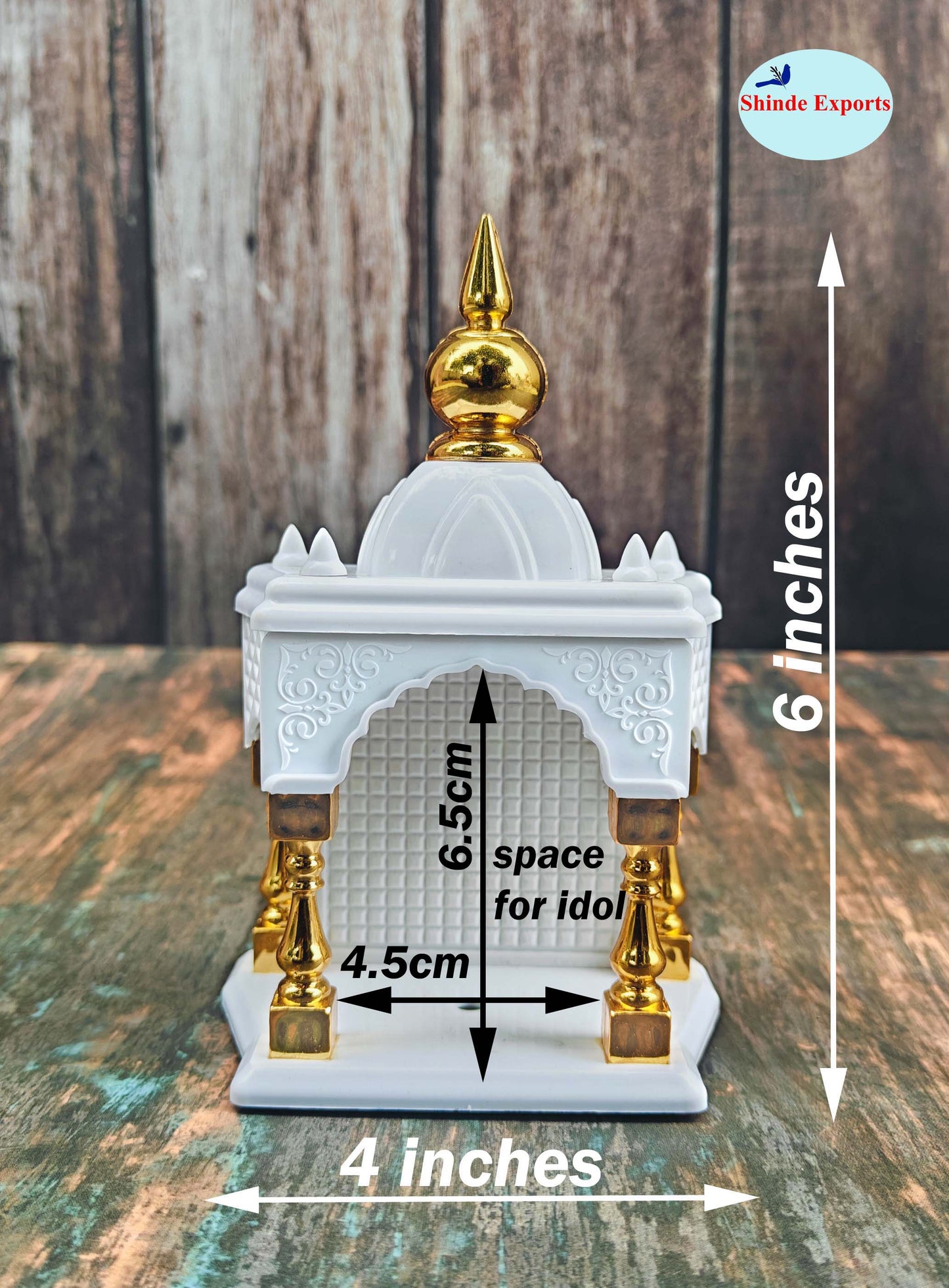 SHINDE EXPORTS Temple for car Dashboard Stand 6 inches