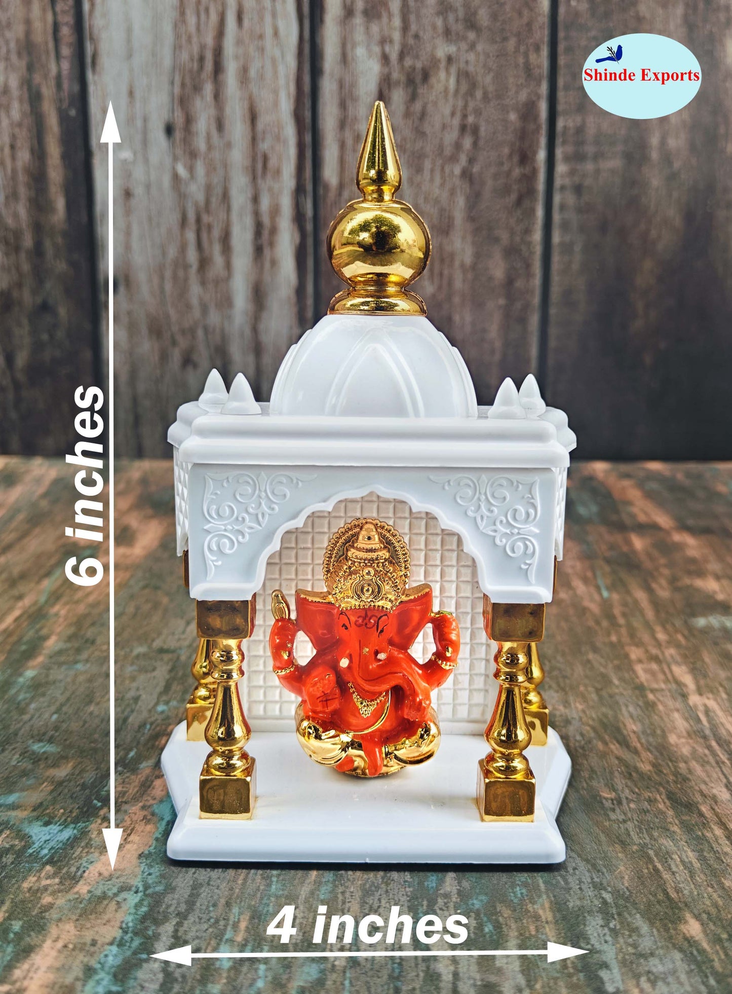 SHINDE EXPORTS Temple for car Dashboard Stand 6 inches