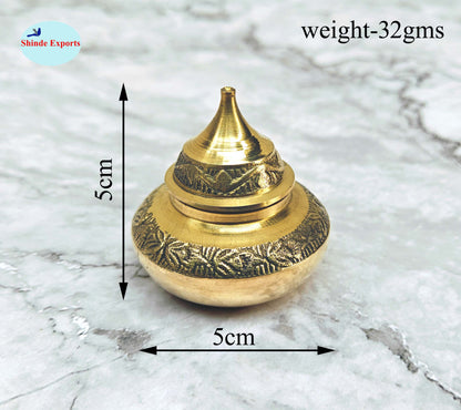 SHINDE EXPORTS brass sindur dani dibbi sindoor box dabbi for women