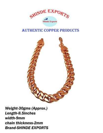 SHINDE EXPORTS Pure Copper Link Chain  Bracelet for Men