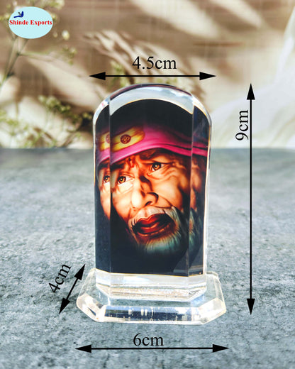 SHINDE EXPORTS shirdi Sai Baba car Dashboard Idol Cum Desk Stand 3.5 inches