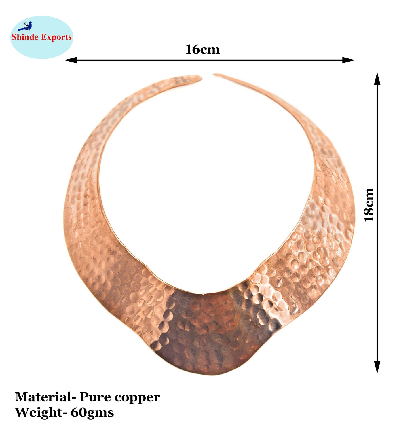 SHINDE EXPORTS pure copper Hasli necklace jewellery choker for women/girls