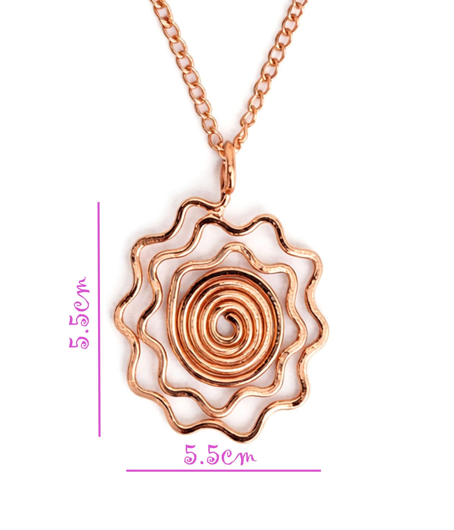 SHINDE EXPORTS 100% solid uncoated jewellery pure copper chain necklaces stylish choker for women with pendant