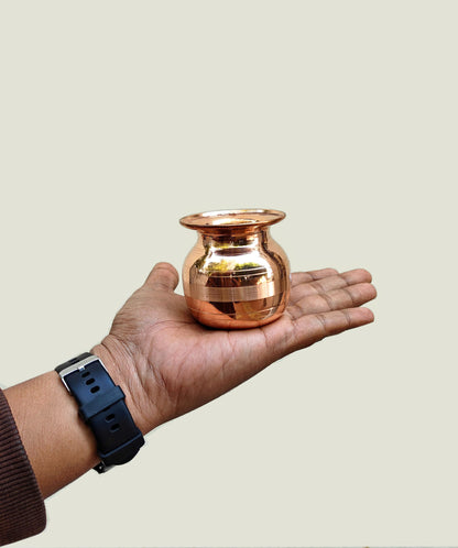 SHINDE EXPORTS Small Size Copper tamba lota Kalash for puja Drinking Water Pooja