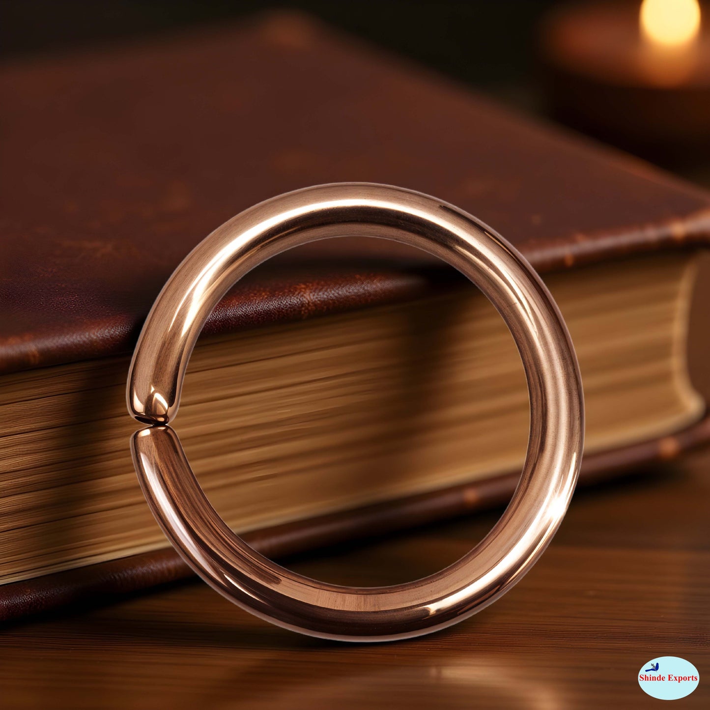 SHINDE EXPORTS Heavy Pure Copper thick Bracelet Bangle Unisex Kada Solid Handmade Cuff for Men & Women