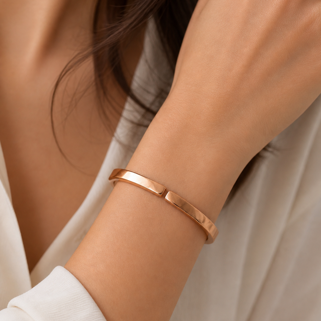 shinde exports heavy pure copper bracelet cuff kada bangle for women men