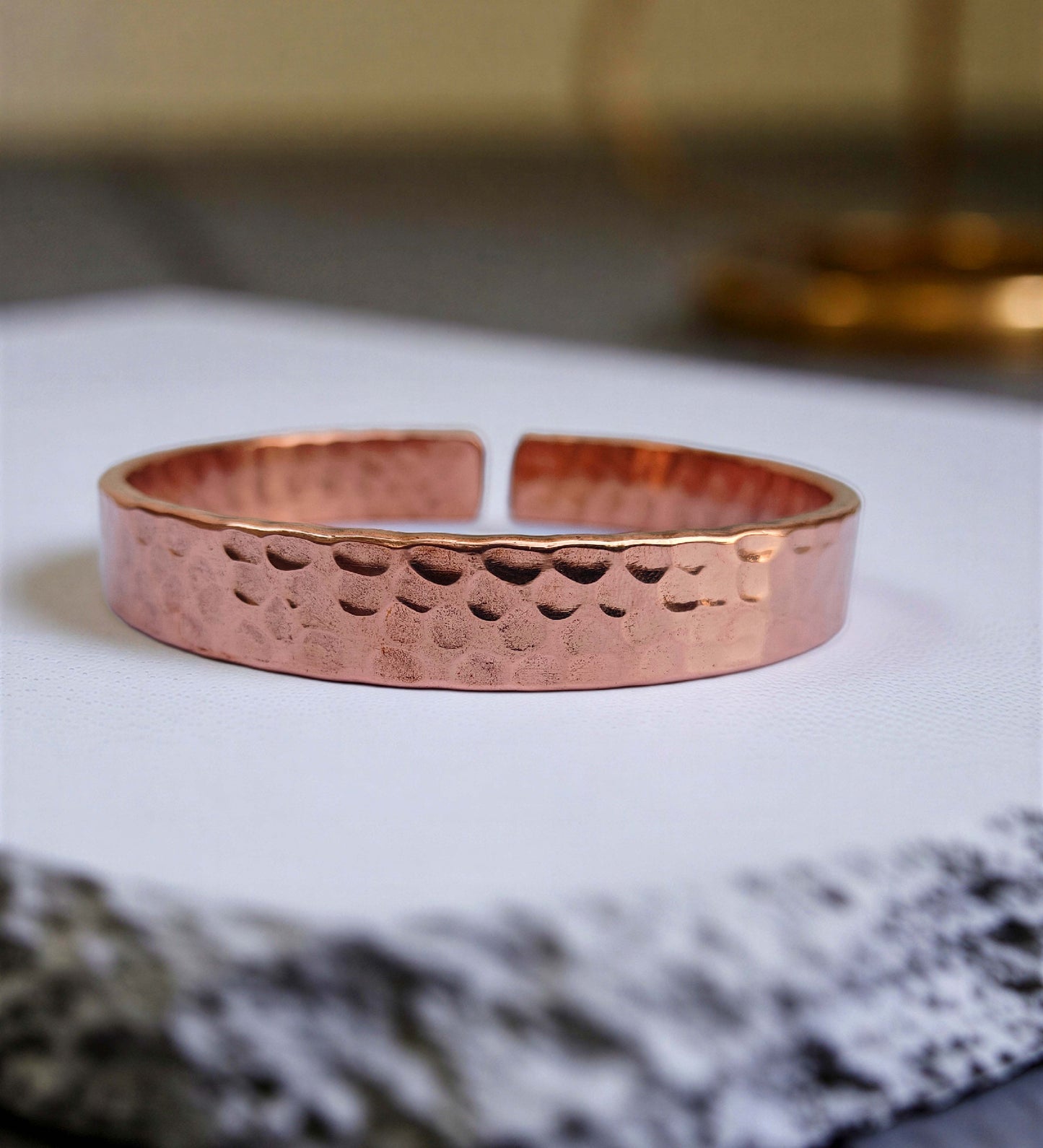 SHINDE EXPORTS handcrafted pure copper bangle bracelets for women men kada 12mm wide cuff 70gms