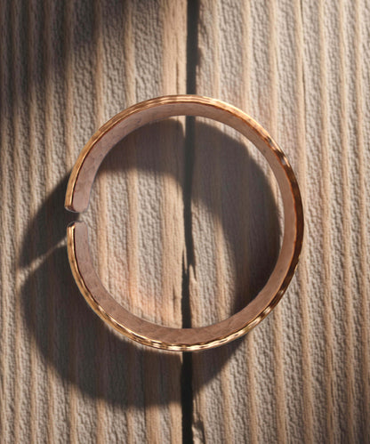 SHINDE EXPORTS handcrafted pure copper bangle bracelets for women men kada 12mm wide cuff 70gms