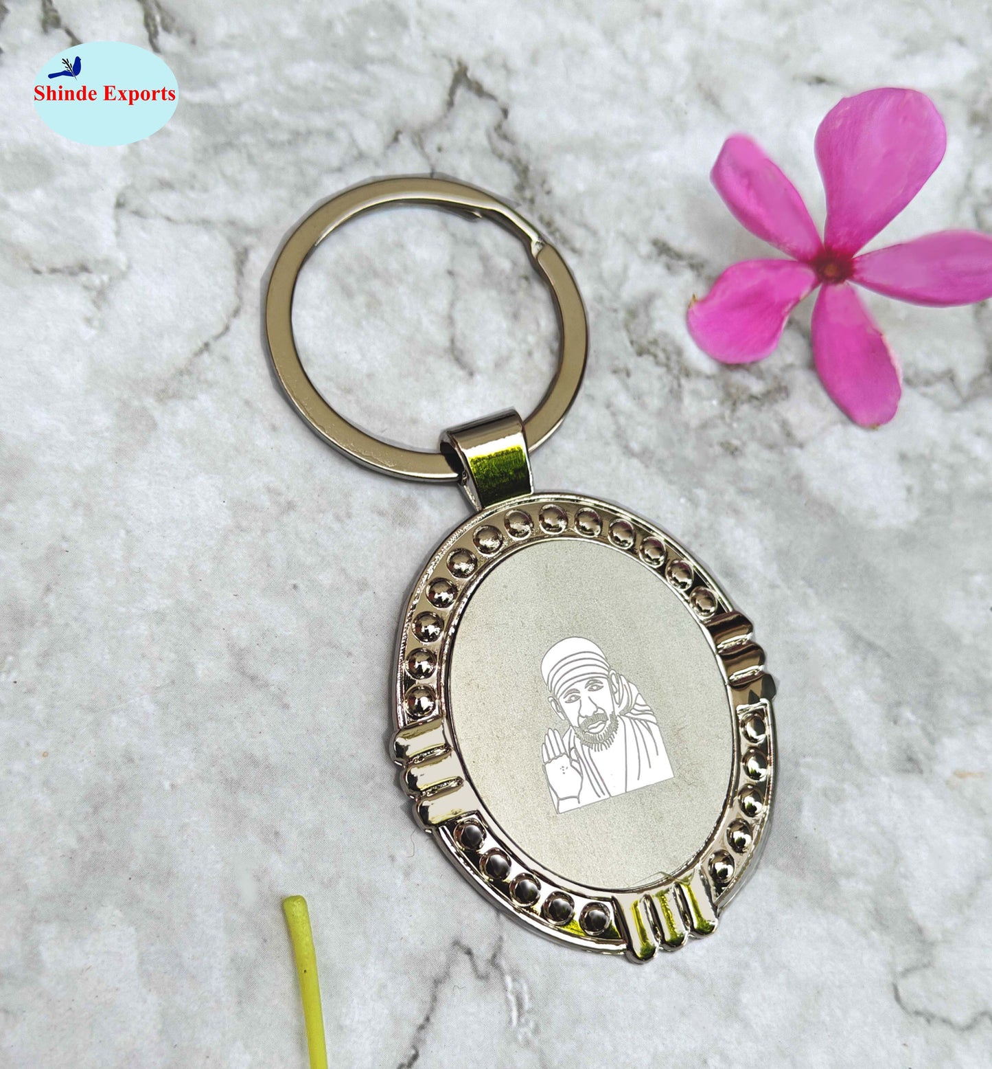 SHINDE EXPORTS shirdi saibaba keychain/key chain for bike, car