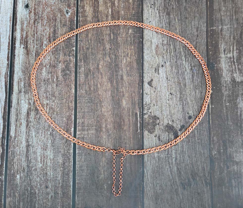 SHINDE EXPORTS traditional copper chain vaddanam waist belt kamar jewellery kamarband for women wedding saree kamarbandh kamarpatta