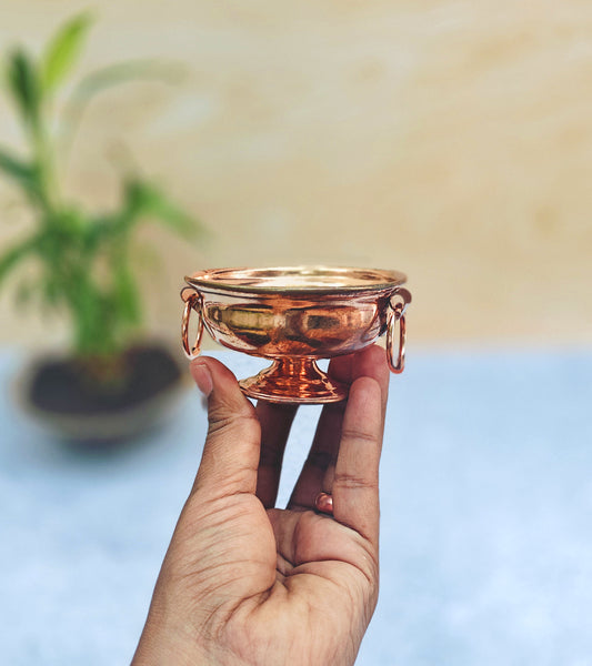 SHINDE EXPORTS Small Pure Copper puja Pot tamba Kalash Decorative panchamrutham Bowl for gangajal Water Vessel for Home Pooja