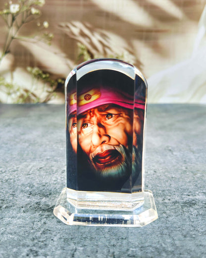 SHINDE EXPORTS shirdi Sai Baba car Dashboard Idol Cum Desk Stand 3.5 inches