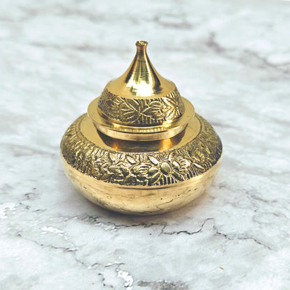 SHINDE EXPORTS brass sindur dani dibbi sindoor box dabbi for women