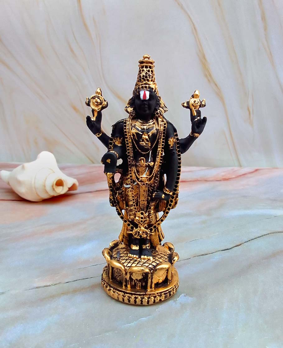 SHINDE EXPORTS Govinda Idol for car Dashboard/Balaji murti for car/tirupati Balaji murti/Balaji Statue for Pooja Room
