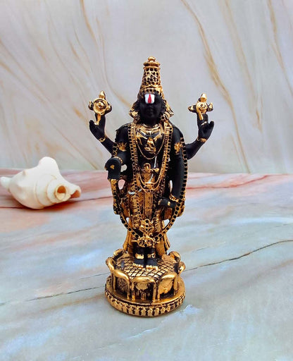 SHINDE EXPORTS Govinda Idol for car Dashboard/Balaji murti for car/tirupati Balaji murti/Balaji Statue for Pooja Room