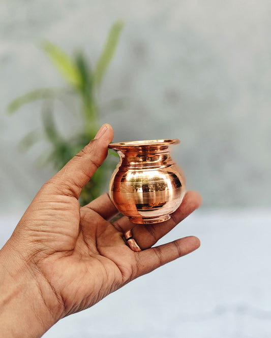 SHINDE EXPORTS Small Size Copper tamba lota Kalash for puja Drinking Water Pooja