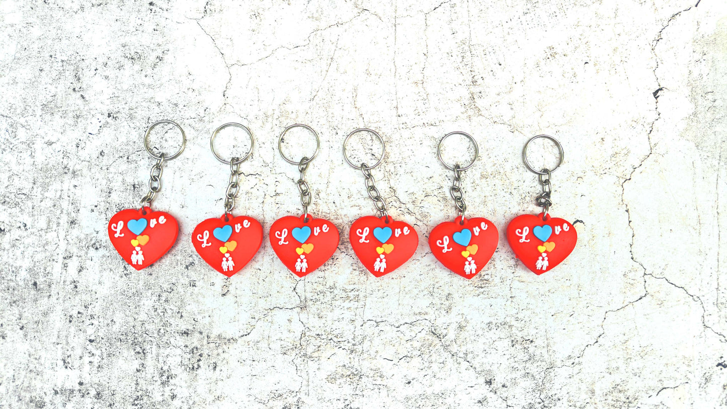 SHINDE EXPORTS love key chains for couples girls car bike women keychain pack of 6