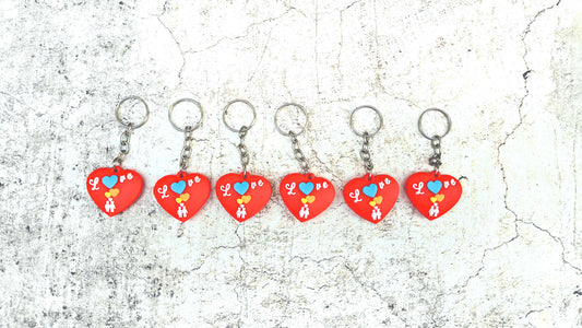 SHINDE EXPORTS love key chains for couples girls car bike women keychain pack of 6
