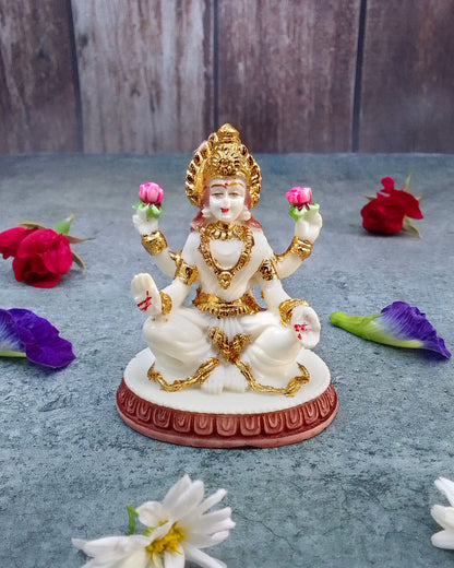 SHINDE EXPORTS Goddess laxmi Devi Marble murti Lakshmi Statue Idol for Home Pooja