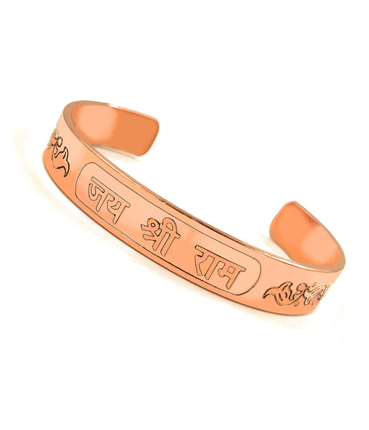 SHINDE EXPORTS pure copper kada for men bracelet for men pure jay shri ram bracelet and Om coper braceletr
