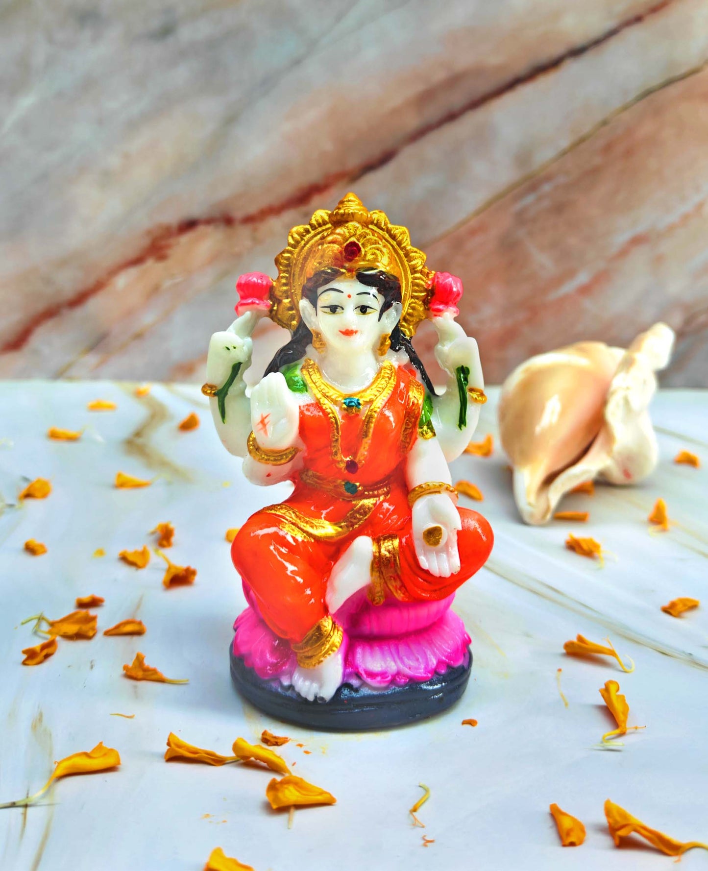 SHINDE EXPORTS Goddess laxmi Devi Marble murti Lakshmi Statue Idol for Home Pooja