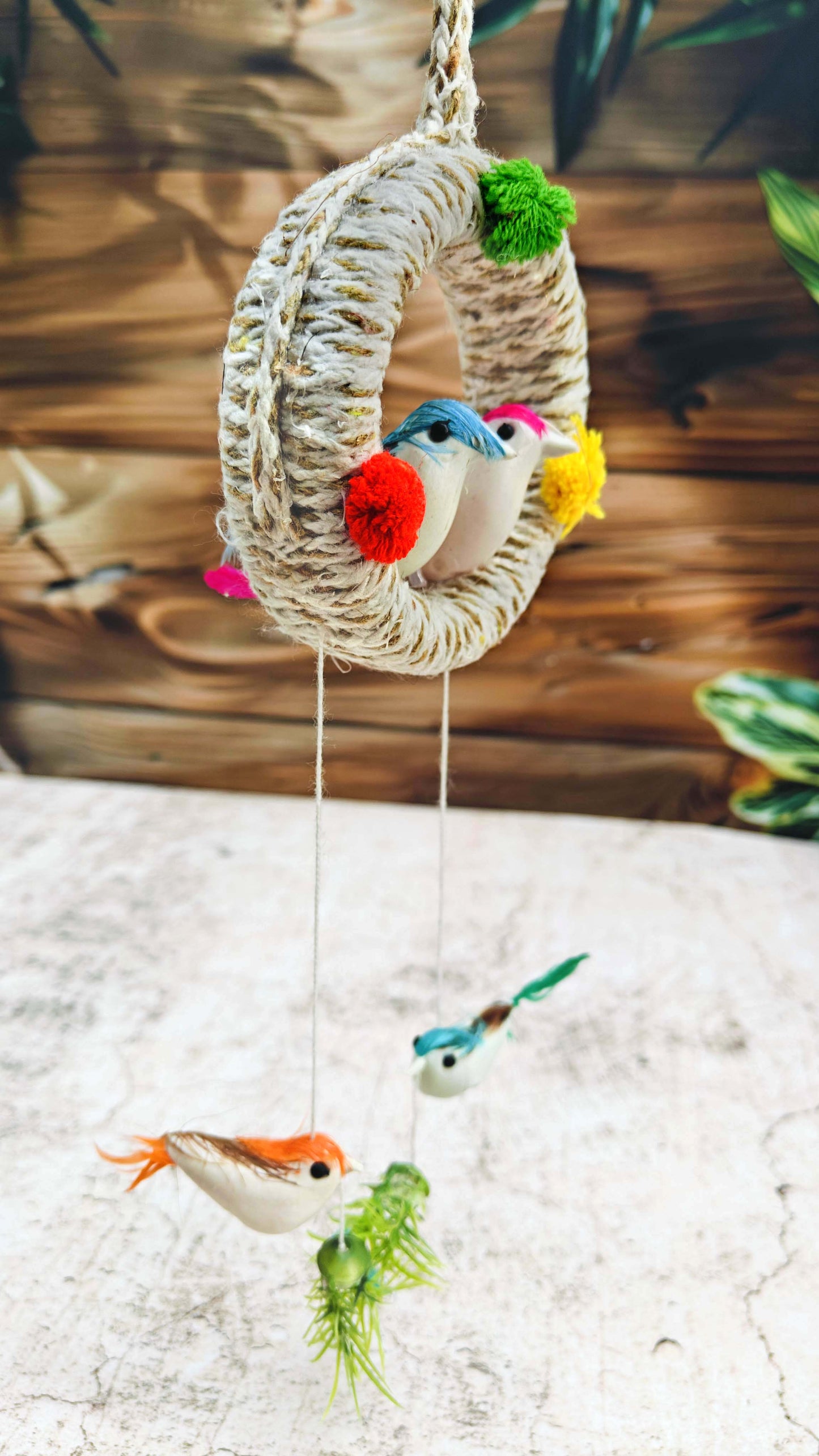 SHINDE EXPORTS Decorative Artificial Birds Nest Hanging Made of Natural Grass/Jute Best for Balcony Home Decor and Gifting