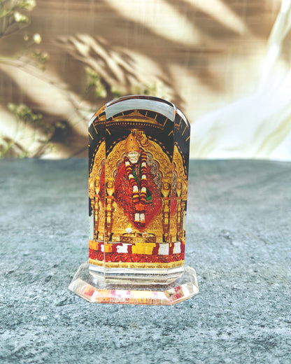 SHINDE EXPORTS shirdi Sai Baba car Dashboard Idol Cum Desk Stand 3.5 inches