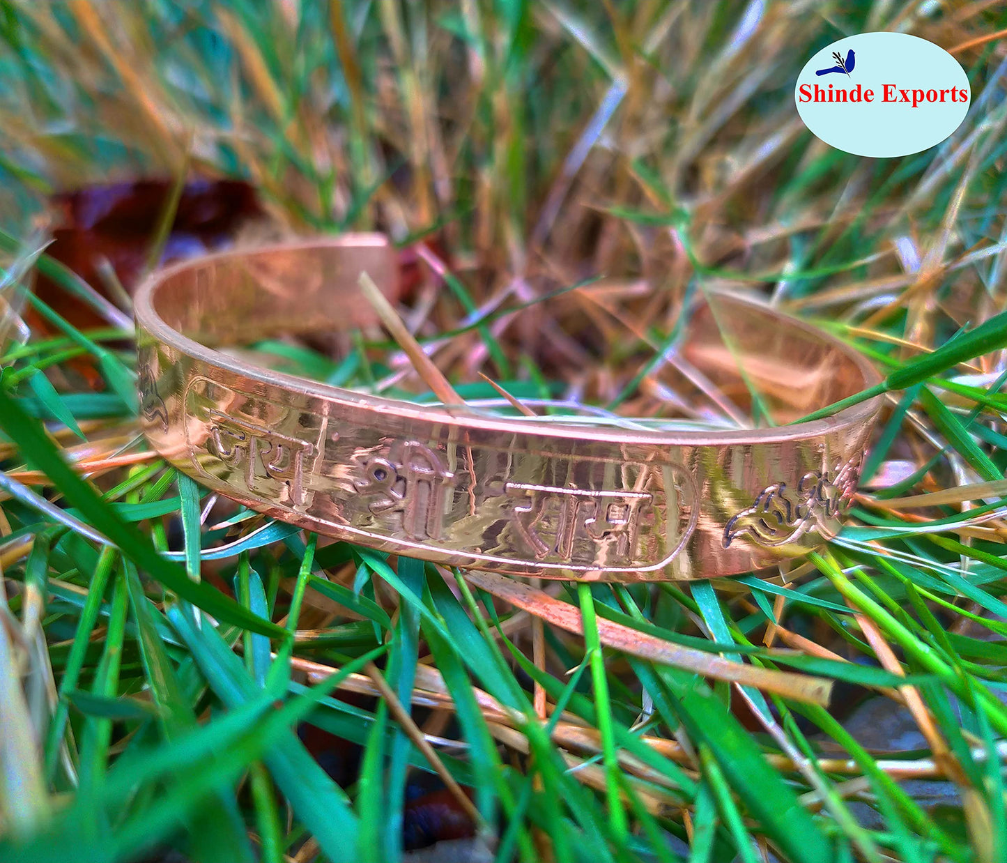 SHINDE EXPORTS pure copper kada for men bracelet for men pure jay shri ram bracelet and Om coper braceletr