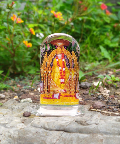 SHINDE EXPORTS shirdi Sai Baba car Dashboard Idol Cum Desk Stand 3.5 inches