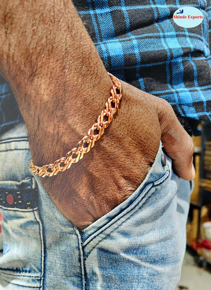 SHINDE EXPORTS Pure Copper Link Chain  Bracelet for Men